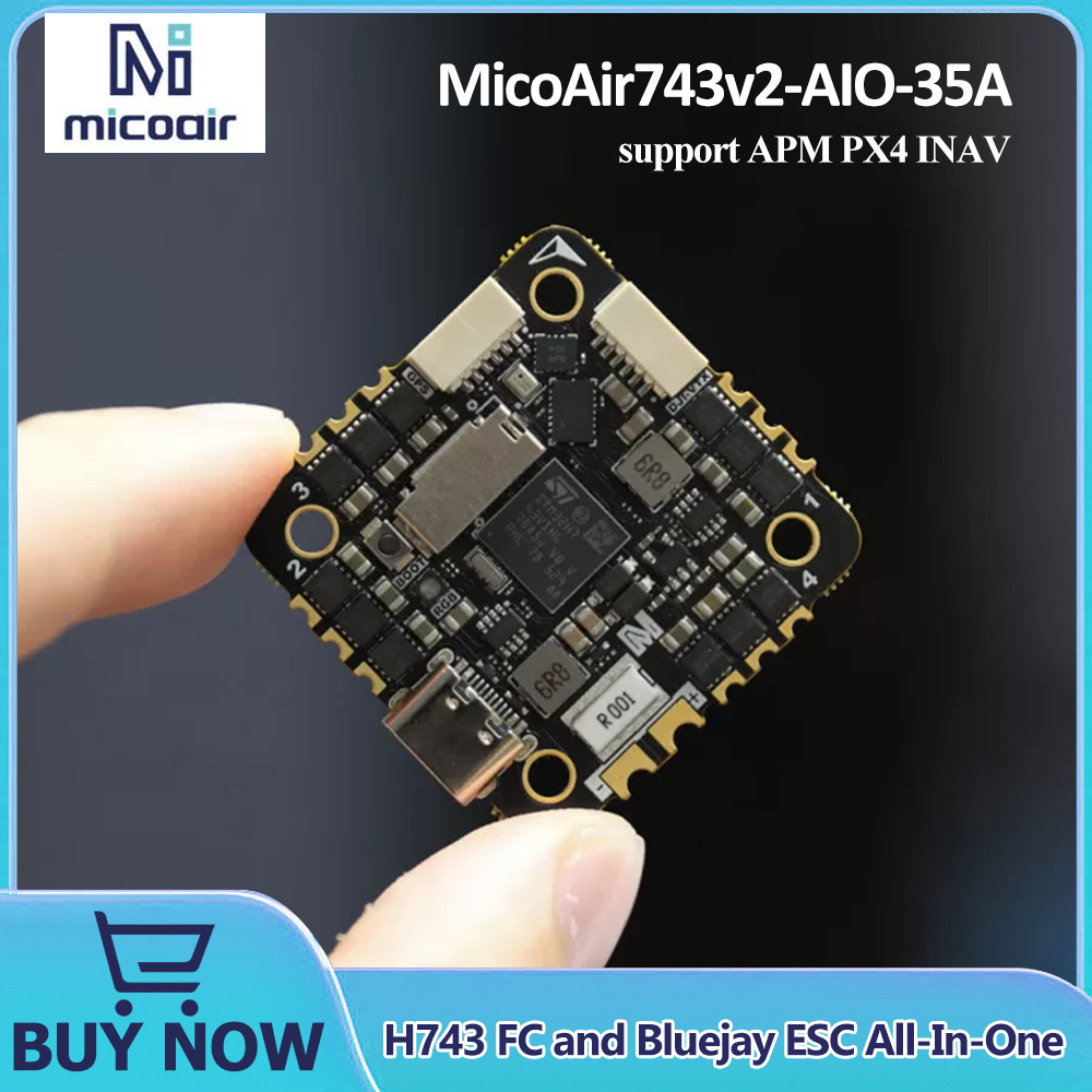 Betaflight Fc - MicoAir743v2-AIO-35A H743 FC e Bluejay ESC