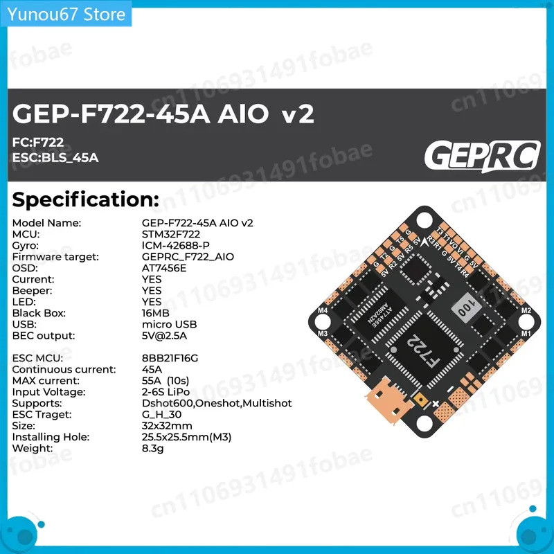 Controller di Volo GEPRC GEP-F - F722 Flight Controller recensione e prezzo