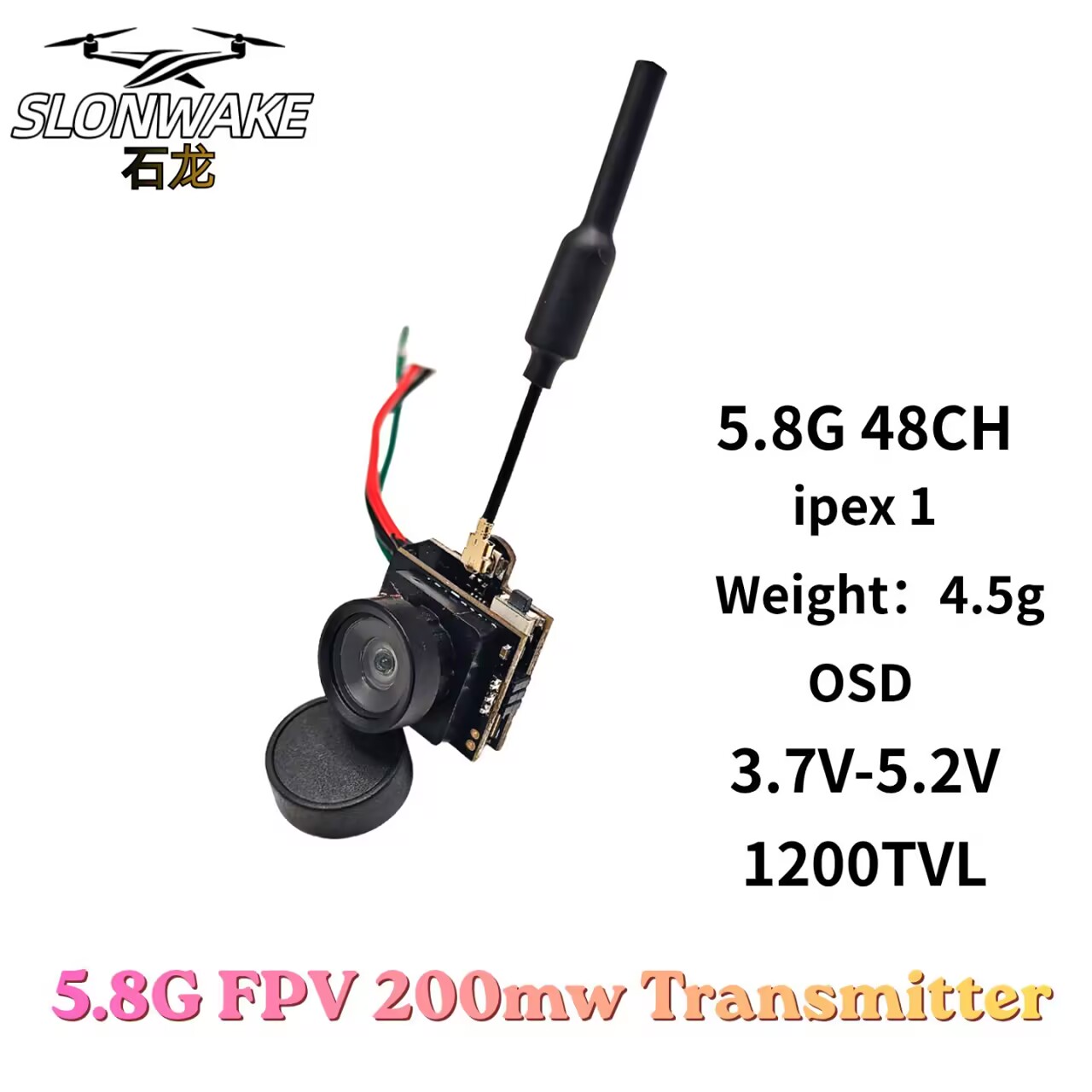 SLONWAKE 5.8G Trasmettitore VT - Analog Fpv Camera recensione e prezzo